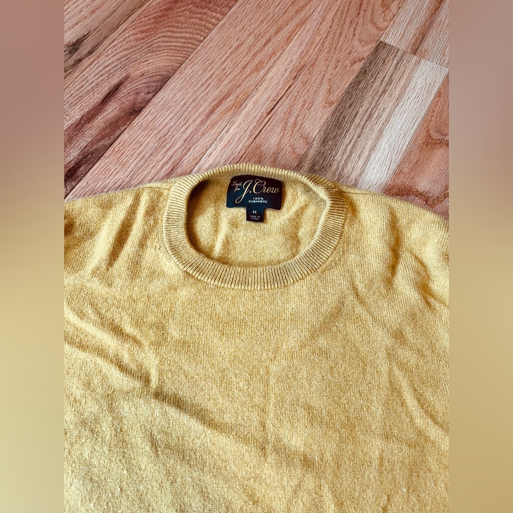 Yellow Mustard J Crew Cashmere Sweater